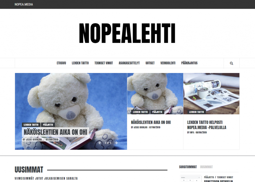 Miten teet esitteitä verkkoon ja painoon